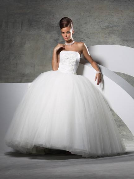 White Ball Gown Wedding Dress